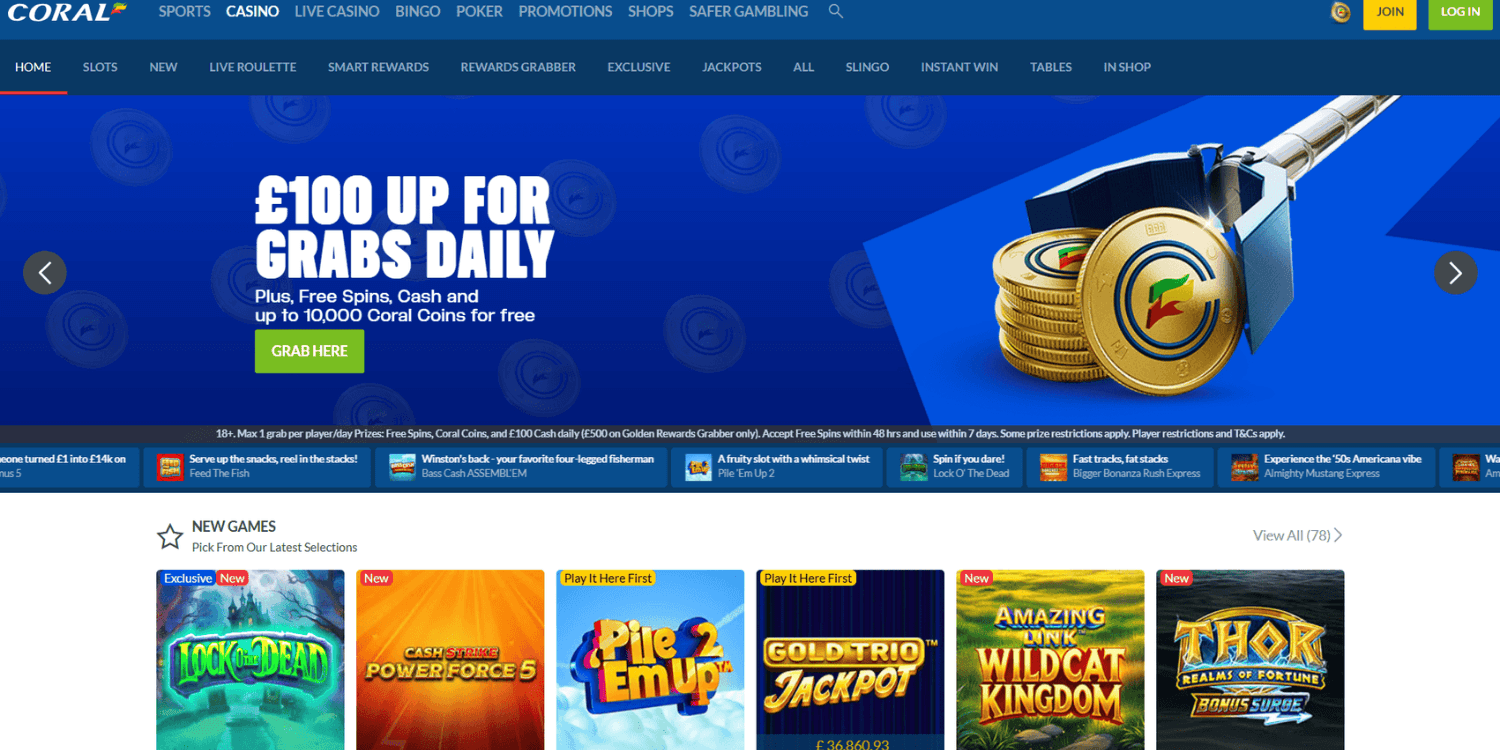 Coral – betting site not on GamStop with daily cash grabs and free spins